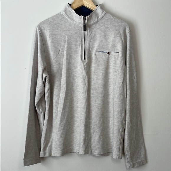 Southern Pines Men's 1/4 Zip Top Grey L - Picture 1 of 6